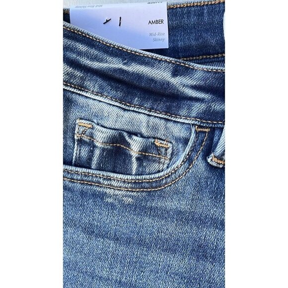Vervet By Flying Monkey Amber Mid-Rise Skinny Jeans for Women - Size 26 - Picture 8 of 16